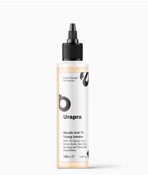 Urapra Glycolic Acid 7% Toning Solution – Exfoliating Toner for Bright & Smooth Skin (100ml)
